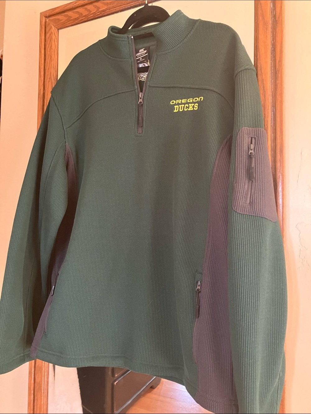 Oregon Ducks Medium weight Quarter-Zip Jacket